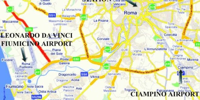 Aeroporti di Roma: difficili i collegamenti con il centro