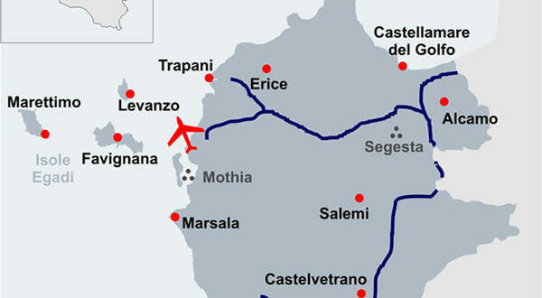 Voli per Trapani: la utile mappa della provincia