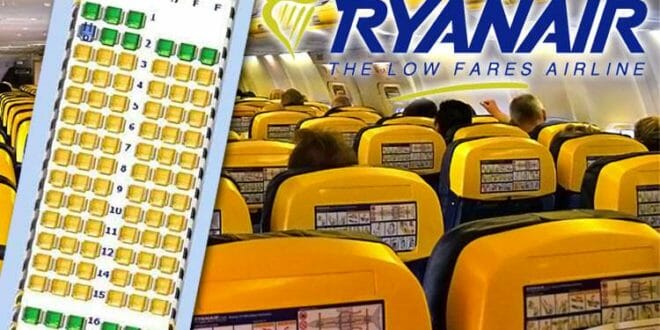 Ryanair: posti a sedere assegnati